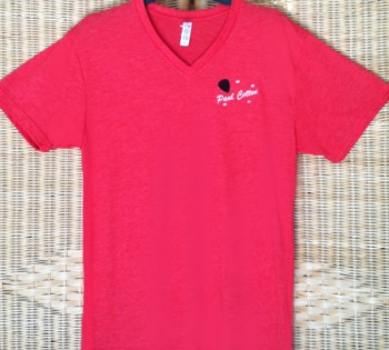 Red Unisex Paul Cotton V-neck T-shirt